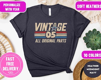 Vintage 2005 Birthday T-Shirt: Retro 20th Birthday Gift