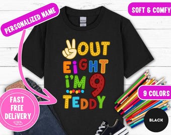 Personalized 9th Birthday Shirt: Kids Birthday Tee