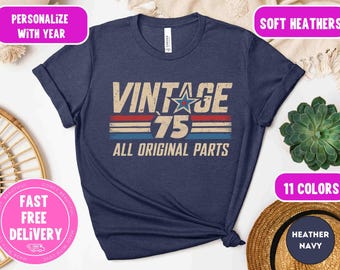 Vintage 1975 Birthday T-Shirt: Retro Gen X Gift