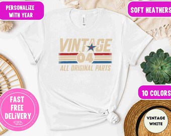 21st Birthday Shirt: Retro Vintage 2004 B-day Tee