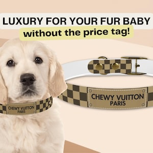 Etsy louis vuitton dog collar discount