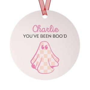 Halloween-Geist Süßigkeitenskorb-Etikett für Kinder, benutzerdefiniertes Namensschild für Süßes oder Saures Eimer, Boo Korb-Etikett personalisiert für Kinder, Boo Korb