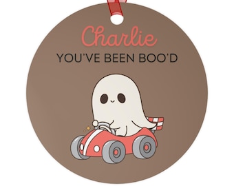 Halloween-Geist Süßigkeitenskorb-Etikett für Kinder, benutzerdefiniertes Namensschild für Süßes oder Saures Eimer, Boo Korb-Etikett personalisiert für Kinder, Boo Korb