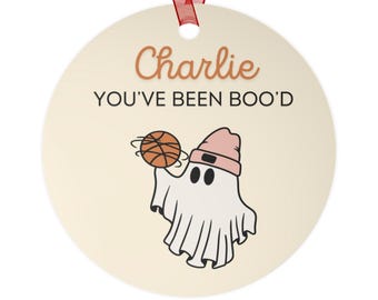 Halloween-Geist Süßigkeitenskorb-Etikett für Kinder, benutzerdefiniertes Namensschild für Süßes oder Saures Eimer, Boo Korb-Etikett personalisiert für Kinder, Boo Korb