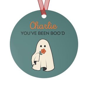 Halloween-Geist Süßigkeitenskorb-Etikett für Kinder, benutzerdefiniertes Namensschild für Süßes oder Saures Eimer, Boo Korb-Etikett personalisiert für Kinder, Boo Korb