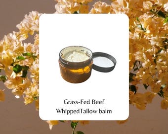 Creme facial de sebo, bálsamo hidratante para a pele feito com sebo de gado alimentado a pasto, totalmente natural, creme para as mãos orgânico, olíbano, sem fragrância.