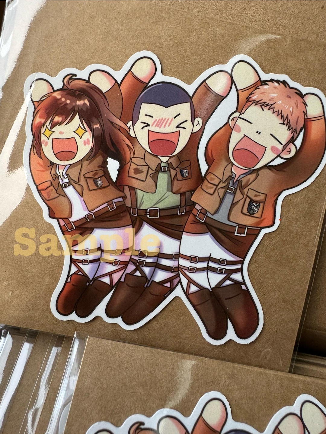 Chibi Sasha Connie Jean Stickers AOT Trio Vinyl Waterproof Decal ...