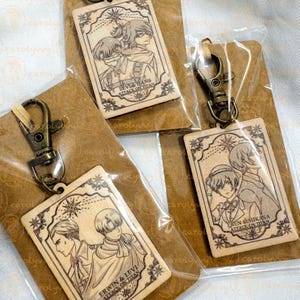 Wooden Keychain | Attack on Titan | Eren Yeager, Mikasa, Erwin, Levi, Hange AOT merch | Eremika, Eruri, LeviHan