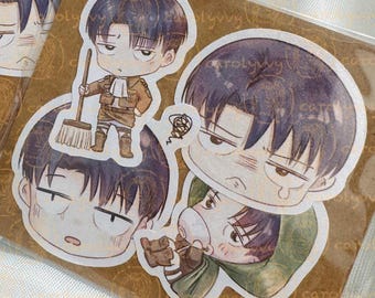 Levi Chibi Sticker Set | Angriff auf Titan | Aot Geschenk |  Levi Ackerman
