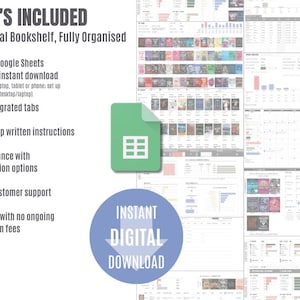 Google Sheets Book Tracker: Reader Edition, ARC, TBR Organizer (Digital Download) image 4