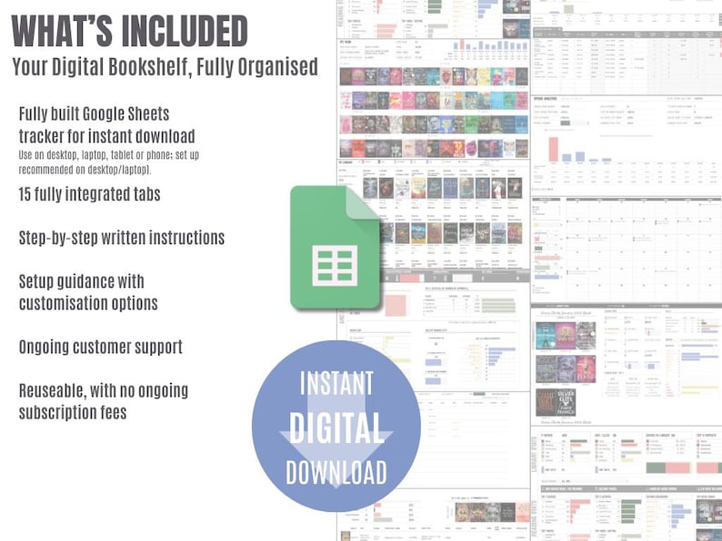 Google Sheets Book Tracker: Reader Edition, ARC, TBR Organizer (Digital Download) image 4