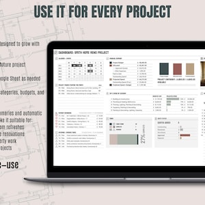 Renovation Planner Spreadsheet | Home Remodel Budget & Project Tracker | Contractor Quote Manager | Google Sheets Dashboard image 11