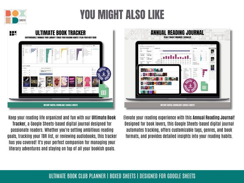 Book Club Spreadsheet Example Book Club Planner Google Sheets Template, Organizer & Dashboard ...