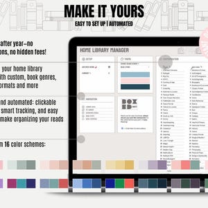 Home Library Manager: Book Collection Tracker (google Sheets, Digital ...