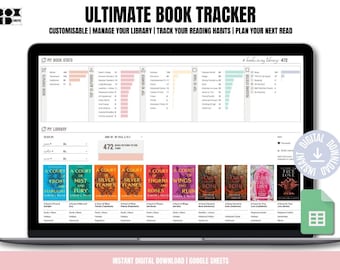 Customizable Book Tracker: Reading Journal & TBR List (Digital Download)