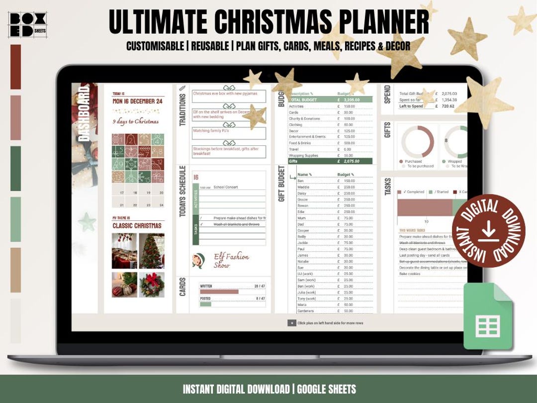 Christmas Planner Dashboard: Ultimate Holiday Organizer (digital ...