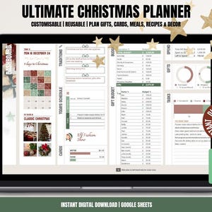 Uitgebreid ultiem kerstdashboard: digitale vakantieplanner voor cadeaus, maaltijden, taken en evenementen in Google Spreadsheets