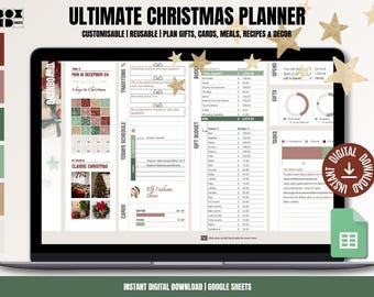 Christmas Planner Dashboard: Ultimate Holiday Organizer (Digital Download)