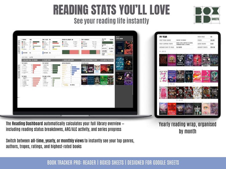 Google Sheets Book Tracker: Reader Edition, ARC, TBR Organizer (Digital Download) image 8