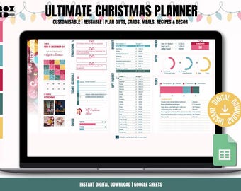Ultimate Christmas Planner: Digital Holiday Dashboard (Google Sheets)