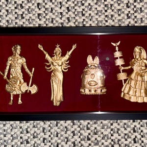 7 Potencias Africanas Orisha Cuadro 3D Frame 7 African Powers Wall Decor