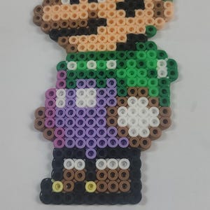 Luigi Christmas Sweater Perler Bead Art: 8-Bit Gamer Decor