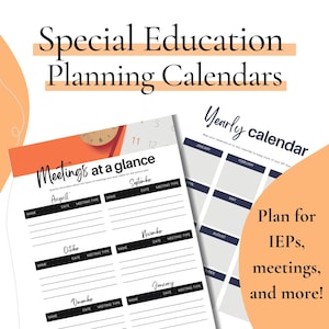Special Education Calendars and Trackers | IEP Calendars | Printable PDF