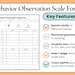 Behavior Observation Scale Form | Weekly Behavior Tracker | Following ...