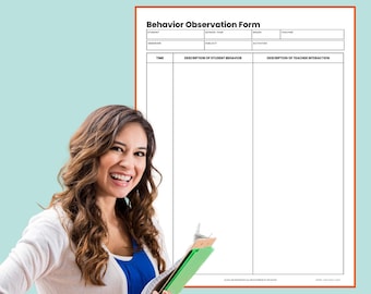 Behavior Observation Form (Printable PDF)