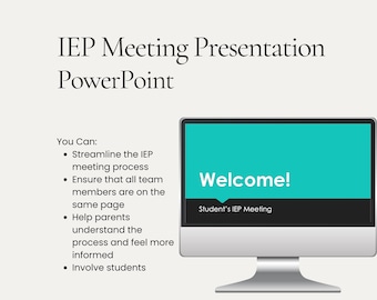 IEP Meeting PowerPoint Presentation: 47 Editable Slides