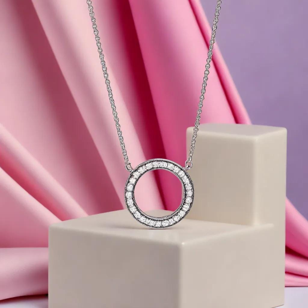 Pandora Circle of Sparkle Necklace - Etsy Canada