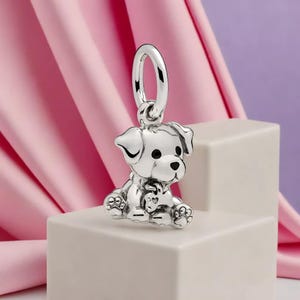 Labrador Puppy Dog Dangle Charm Adorable and Meaningful Handcrafted Silver Charm A Personal Gift for Dog Lovers and Animal Enthusiasts