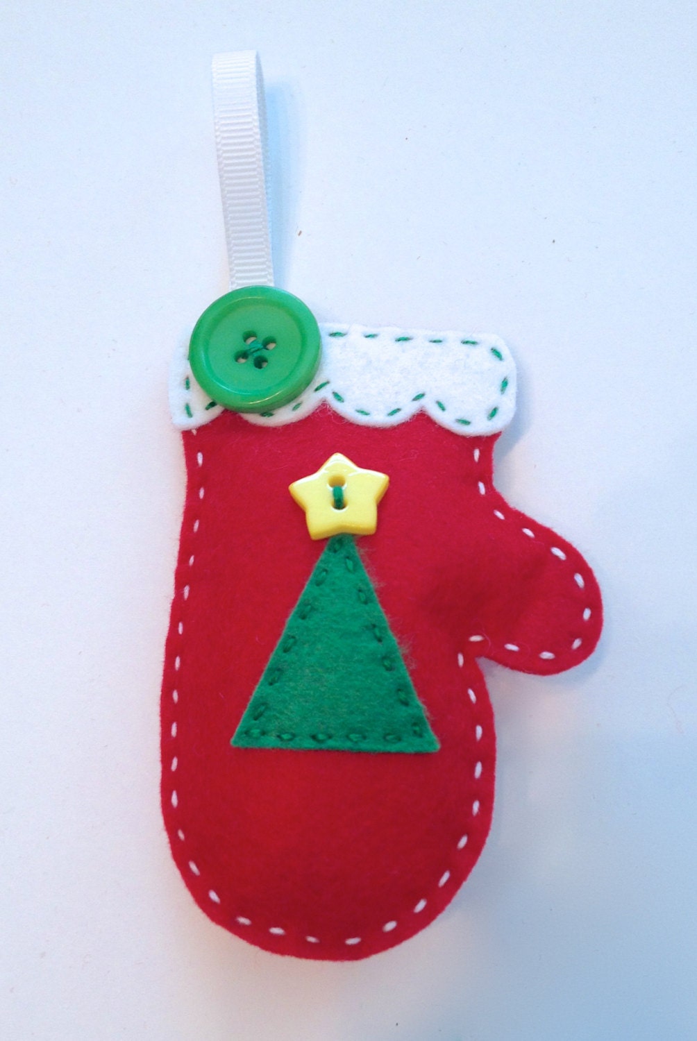 DIY Christmas Tree Felt Mitten Ornament KIT Etsy