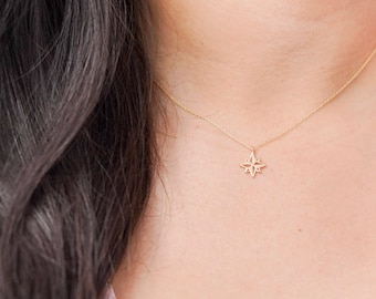 Gold Star Necklace / North Star Necklace / Gold Necklace /Dainty Gold Star Necklace / Gold Filled Charm Necklace / Layering Star Necklace