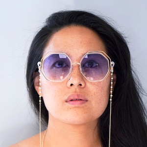 Gold Glasses Chain / Gold Sunglasses Chain / Sunglasses Chain / Glasses Chain / Sunglasses Chain Necklace / Beaded Sunglasses Chain