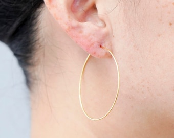 Gold Hoops / Dangle Earrings / Gold Hoop Earrings / Thin Gold Hoops / Big Gold Hoops / Gold Earrings / Thin Gold Hoop Earrings / Large Hoops