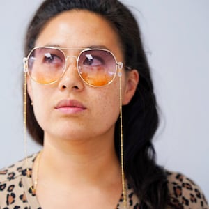 Gold Glasses Chain / Gold Sunglasses Chain / Sunglasses Chain / Glasses Chain / Sunglasses Chain Necklace / Beaded Sunglasses Chain