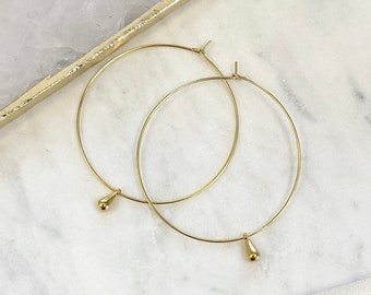 Gold Hoops / Dangle Earrings / Gold Hoop Earrings / Thin Gold Hoops / Big Gold Hoops / Gold Earrings / Thin Gold Hoop Earrings / Large Hoops