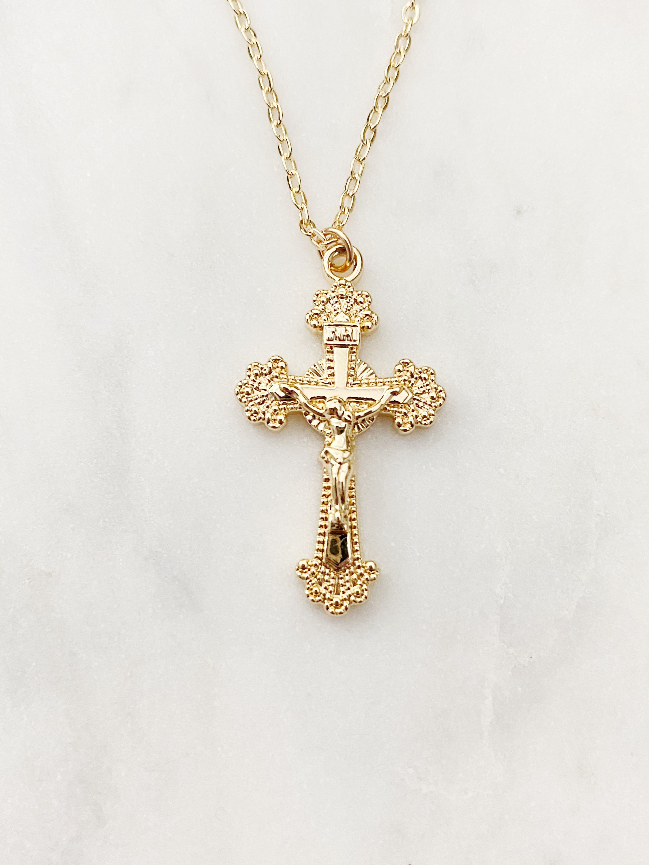 Gold Cross Necklace / Gold Filled Cross Necklace / Cross Etsy Singapore