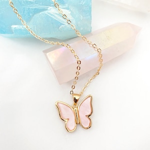 Butterfly Necklace / Gold Butterfly Necklace / Butterfly Charm Necklace / Gold Necklace / Butterfly Choker Necklace / Layering Necklace