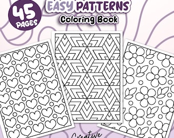 Easy Patterns Bold Coloring Book, Featuring Creative and Mindful Designs for Stress Relief