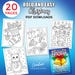 Bold and Easy Christmas Coloring Book, Printables, Set 1 of 20 Pages - Etsy