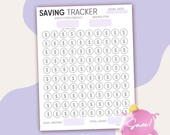 Printable Saving Tracker | Cute Savings Page for Budgeting Goals