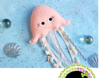 Jellyfish - Felt PDF Pattern - Ocean Toys - Nursery - Baby Shower - Sea Life - Crib Mobile - Ornament - Sea Creature