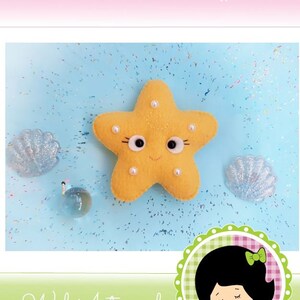 Starfish - Felt PDF Pattern - Sea Life - Ocean Toys - Seaweed - Sea Stars - Sea Creatures - Starfish Ornament - Nautical - Mermaid