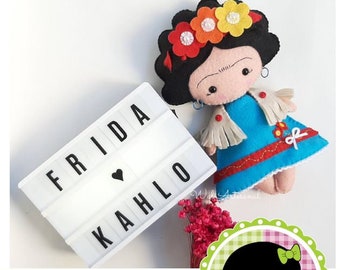 Frida Inspired - Felt PDF Pattern - Doll Revisited - Cute Doll - Sewing - Nursery - Mexican Doll - Artist Doll - Felt Doll - Diy - Handmade