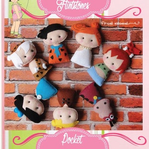 Felt Flintstones - PDF Pattern - Pocket Version!