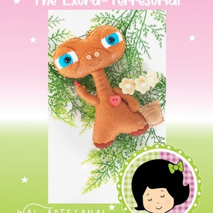 E.T The Extra-Terrestrial Felt Pattern PDF SVG Ornament Christmas Alien Space ET Phone Home