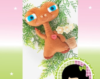 E.T The Extra-Terrestrial Felt Pattern PDF SVG Ornament Christmas Alien Space ET Phone Home