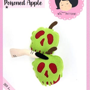 Felt Poisoned Apple, Felt Pattern, Ornament Halloween, Witch Finger, Day of the Dead, Trick or Treat, Poison Candy Apple, Soft Toy, Handsewn
